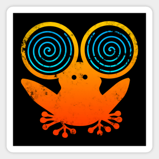 Hypnotic Abstract Frog - Orange Magnet